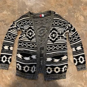 H&M black and white cardigan.